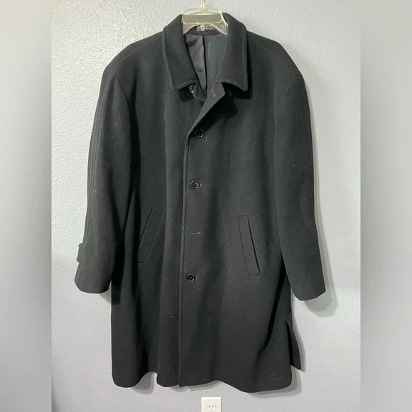 Vintage Andrew Fezza New York Overcoat Cashmere Wool Blend Size R44 (XL/XXL) - Picture 1 of 7
